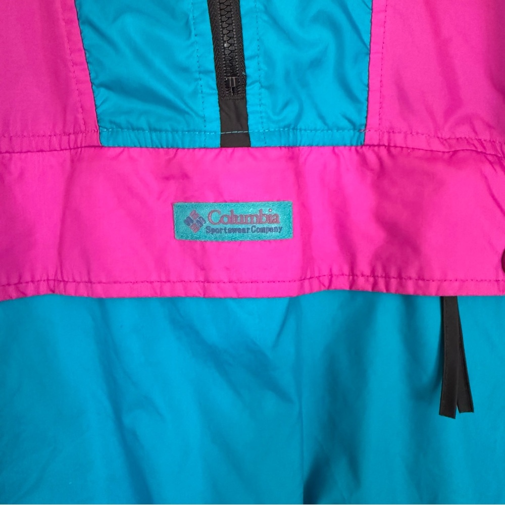 Vintage 90s Columbia Anorak Windbreaker Colorblock Gorpcore Jacket - Picture 4 of 4